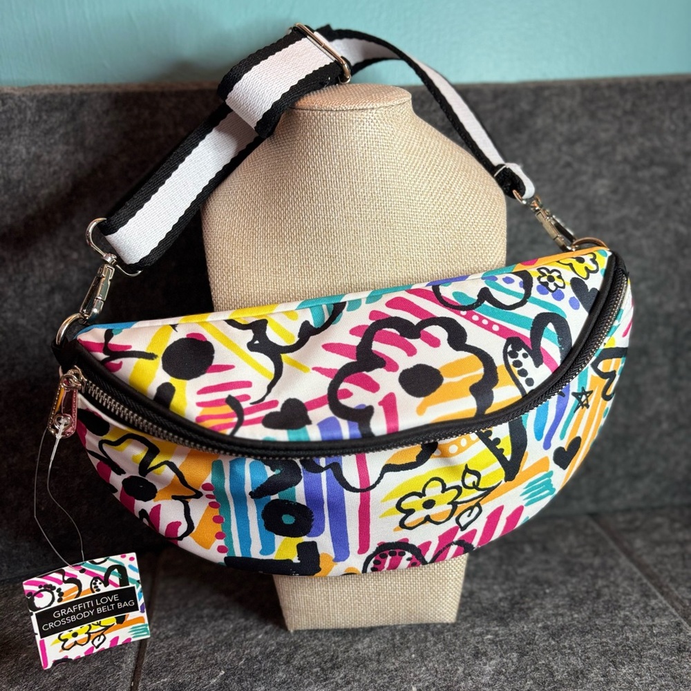 Brighton Graffiti Love Crossbody Belt Bag NWT - Picture 5 of 9